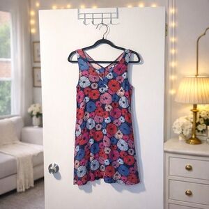 ✨ LOFT Fireworks Print Summer Dress w Pockets Size M